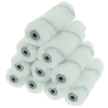 Coral Endurance Paint Roller Cover with Solvent Resistant Nylon Sleeve Fabric 4 inch 10 piece pack set